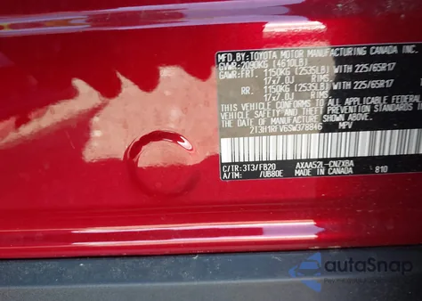 2025 Toyota Rav4 Le z USA, uszkodzony, nr VIN 2T3H1RFV6SW378846